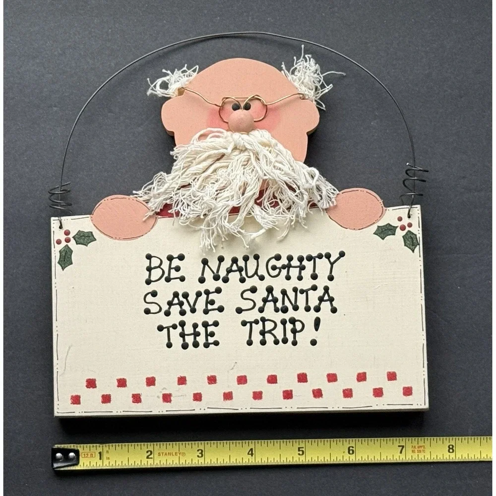 Handmade Hanging Wooden Christmas Sign 
